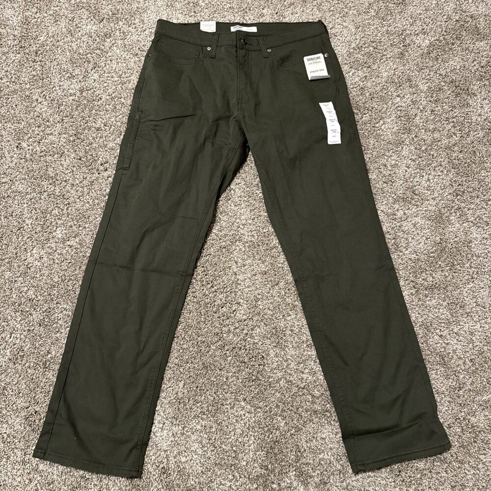 NEW Signature 34x32 Levi's Strauss & Co. Gold Label Athletic Tech Jeans Olive
